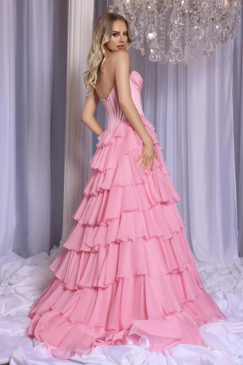 Portia & Scarlett Ruffle Ballgown Prom Dress PS25963 - Image 10