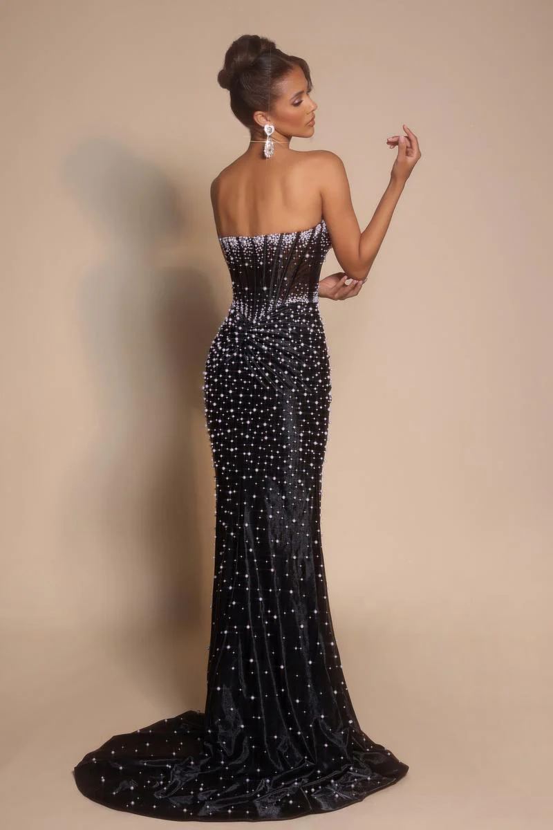 Portia and Scarlett Pearl Illusion Prom Dress PS26002 - Image 20