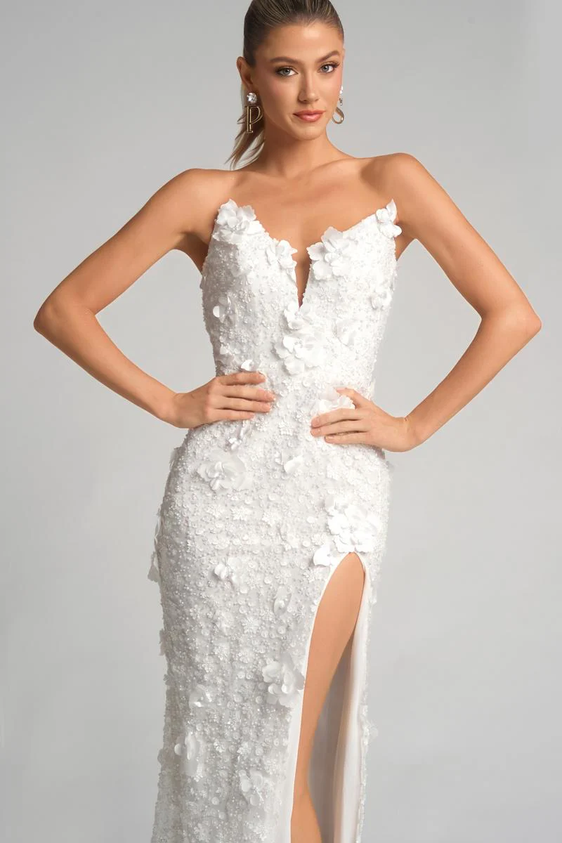 Portia and Scarlett Strapless 3D Floral Fitted Prom Dress PS26019 - Image 7