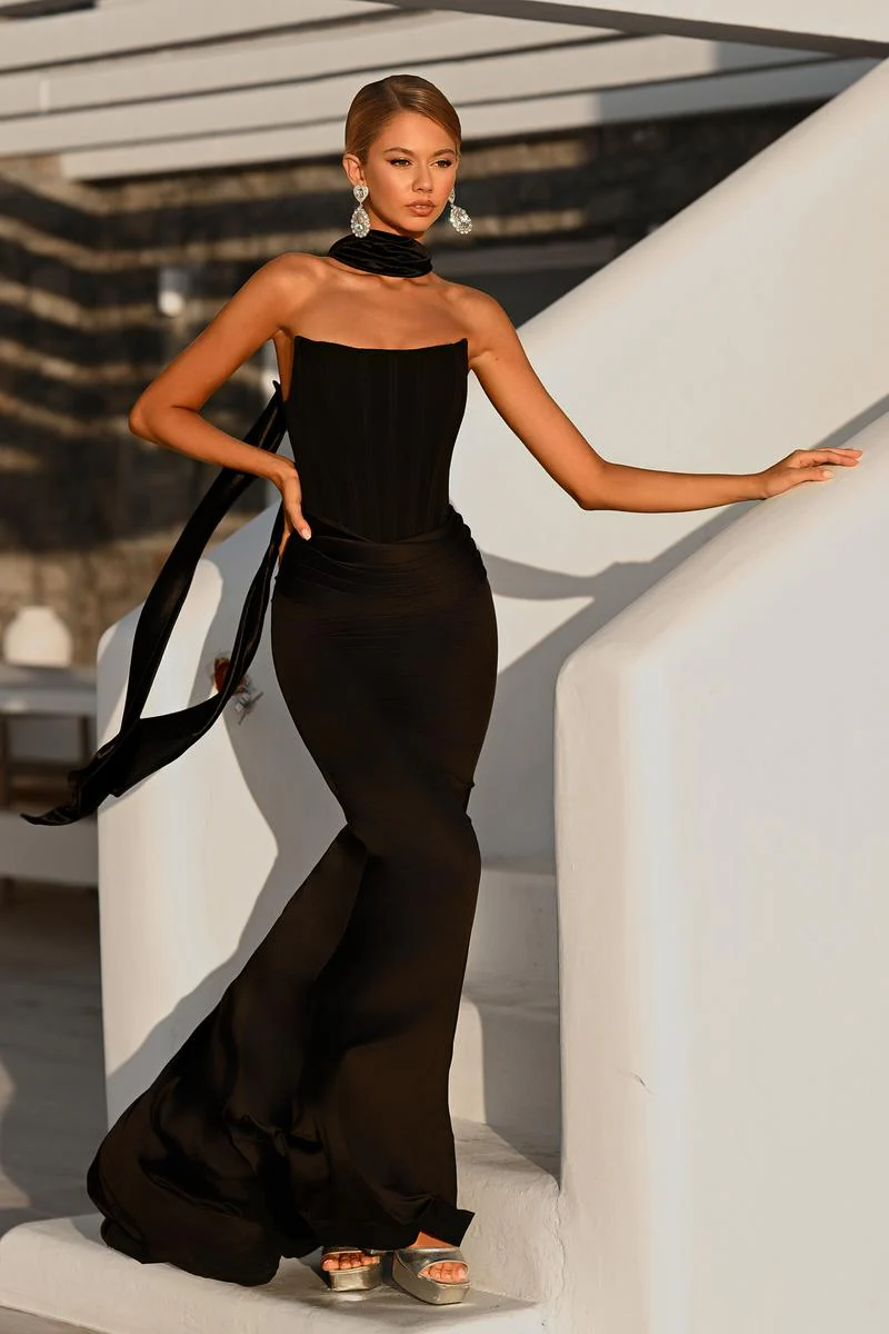 Portia and Scarlett Fitted Satin Corset Prom Dress PS26032 - Image 28