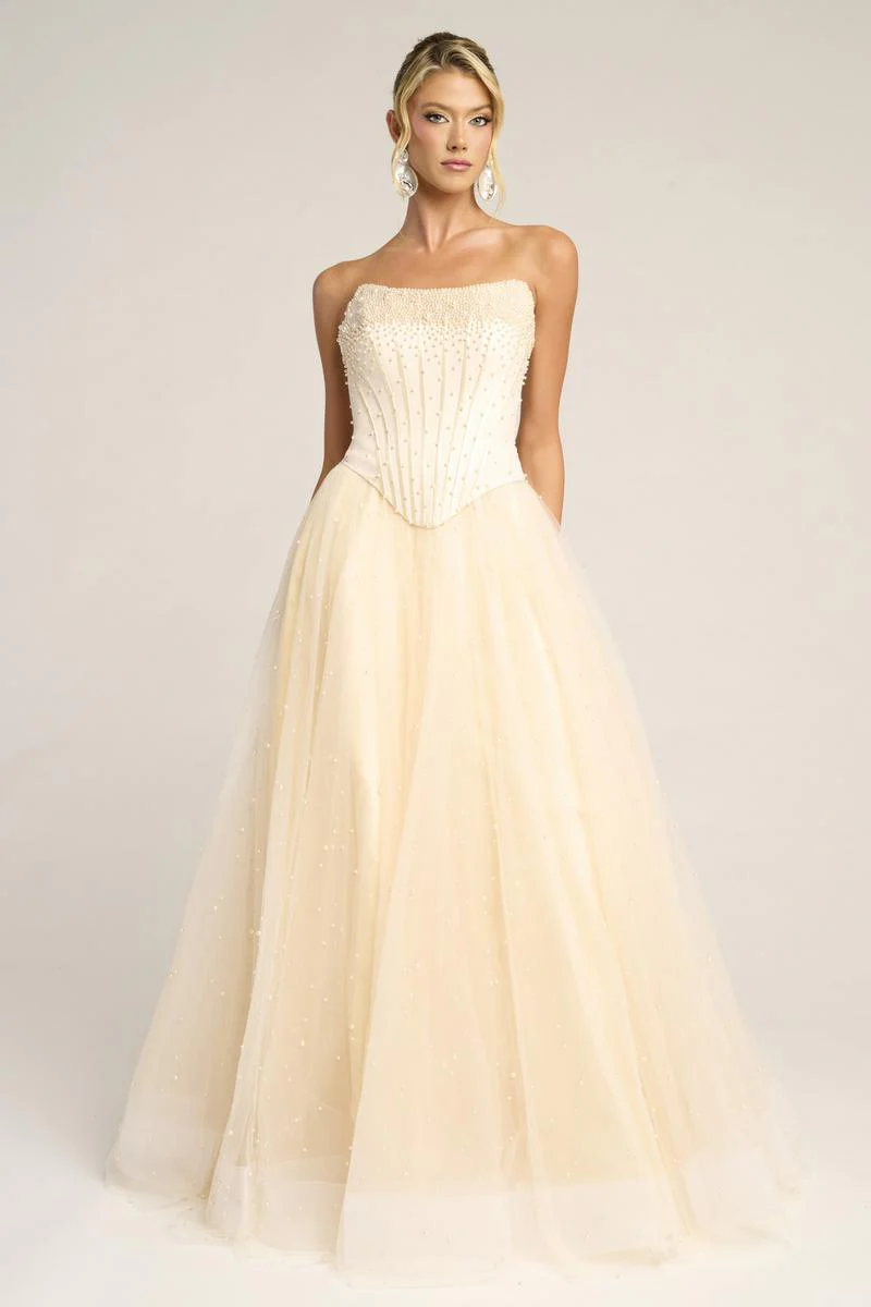 Portia and Scarlett Strapless A-line Corset Prom Dress PS26034 - Image 8
