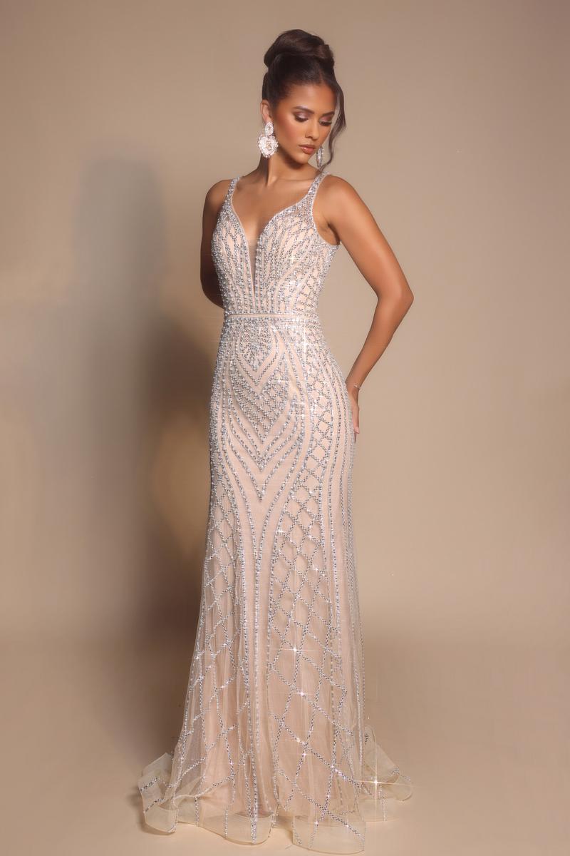 Portia and Scarlett Beaded Fitted Prom Dress PS26089 - Image 4