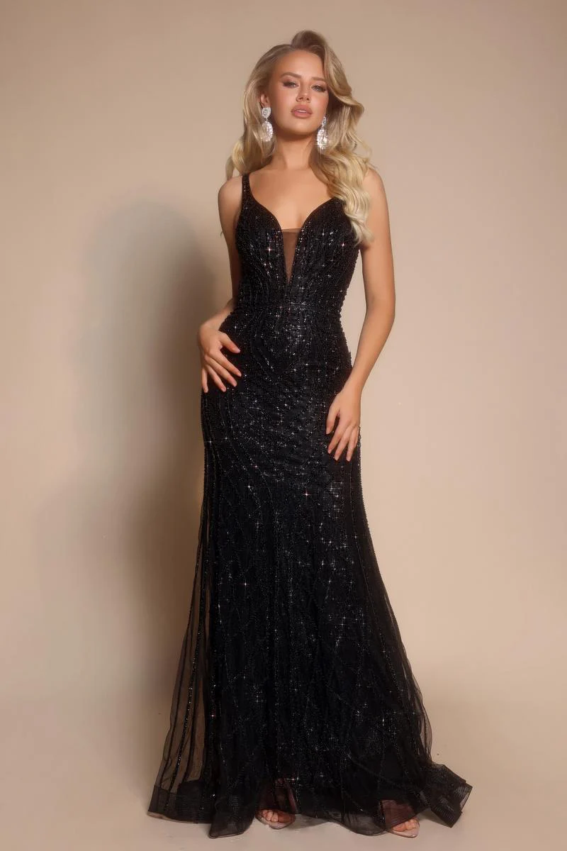 Portia and Scarlett Beaded Fitted Prom Dress PS26089 - Image 9