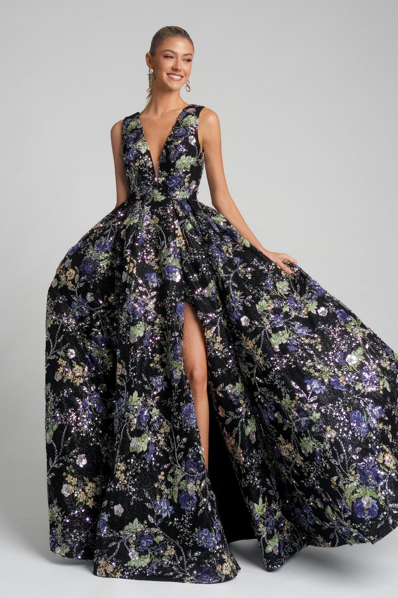 Portia and Scarlett Floral Ball Gown Prom Dress PS26091 - Image 9