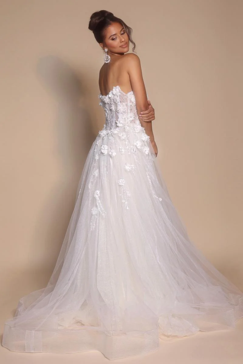 Portia and Scarlett Strapless Glitter Tulle Ballgown Prom Dress PS26137 - Image 2