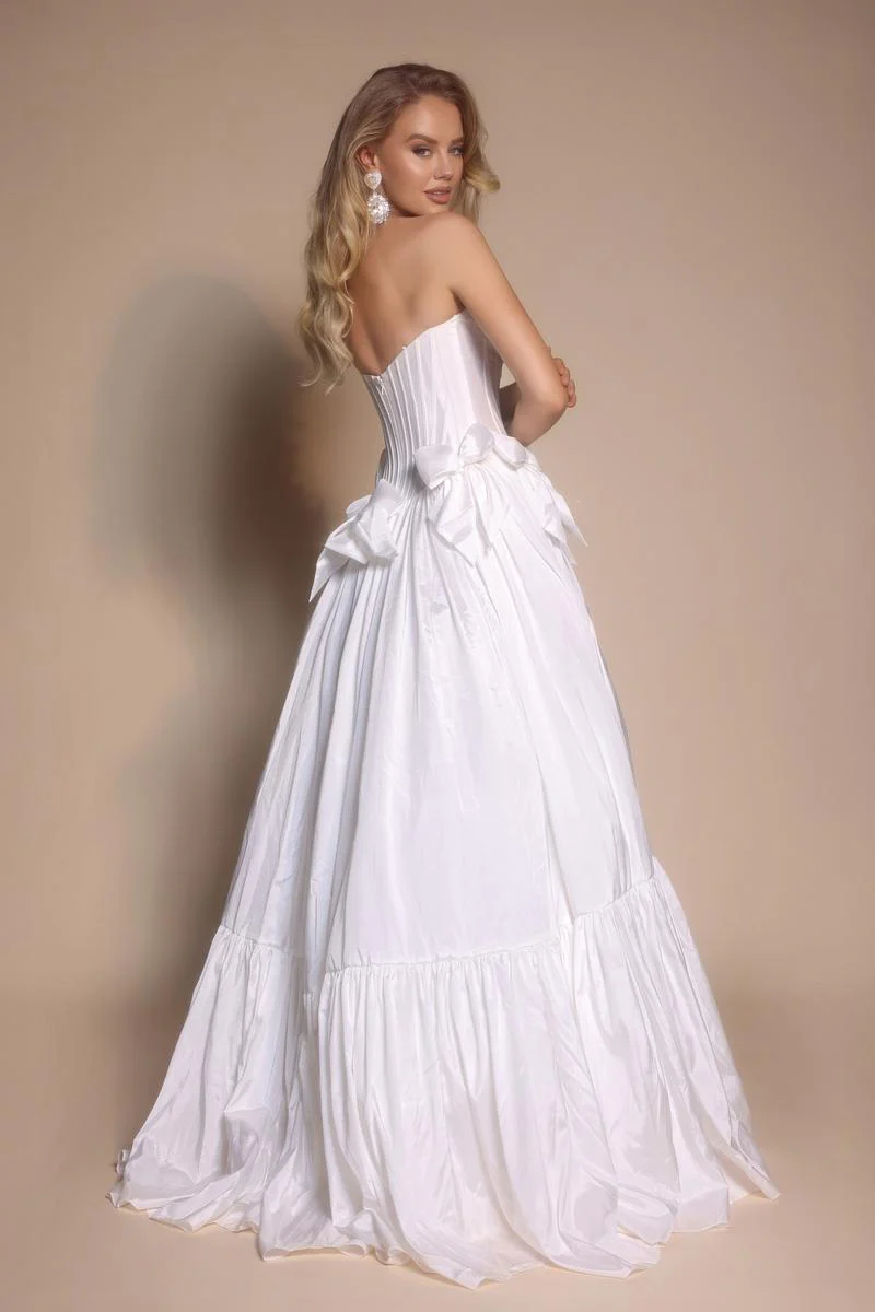 Portia and Scarlett Strapless Bow Prom Dress PS26148 - Image 8