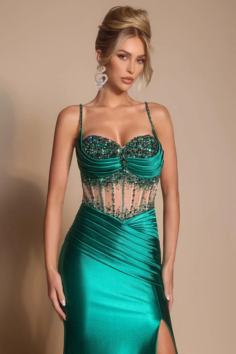 Portia and Scarlett Fitted Sheer Corset Prom Dress PS26158 - Image 7
