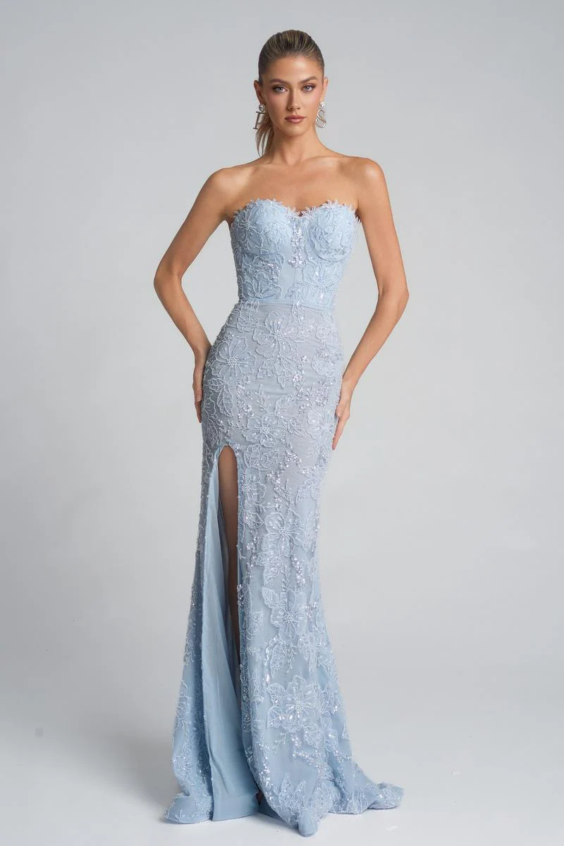 Portia and Scarlett Strapless Lace Corset Prom Dress PS26175 - Image 11
