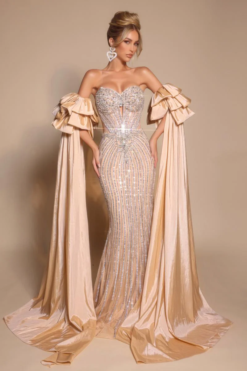 Portia and Scarlett Sparkly Strapless Prom Dress PS26195
