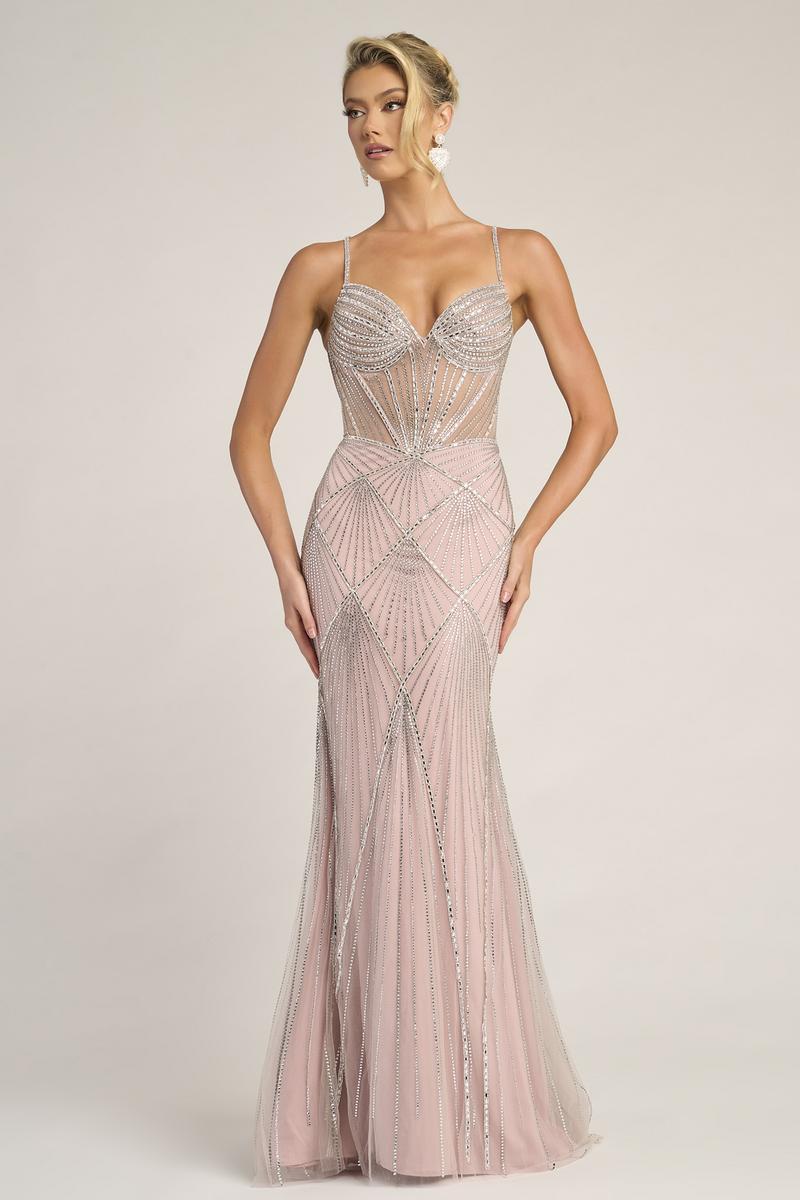 Portia & Scarlett Fitted Illusion Bodice Prom Dress PS26263 - Image 10