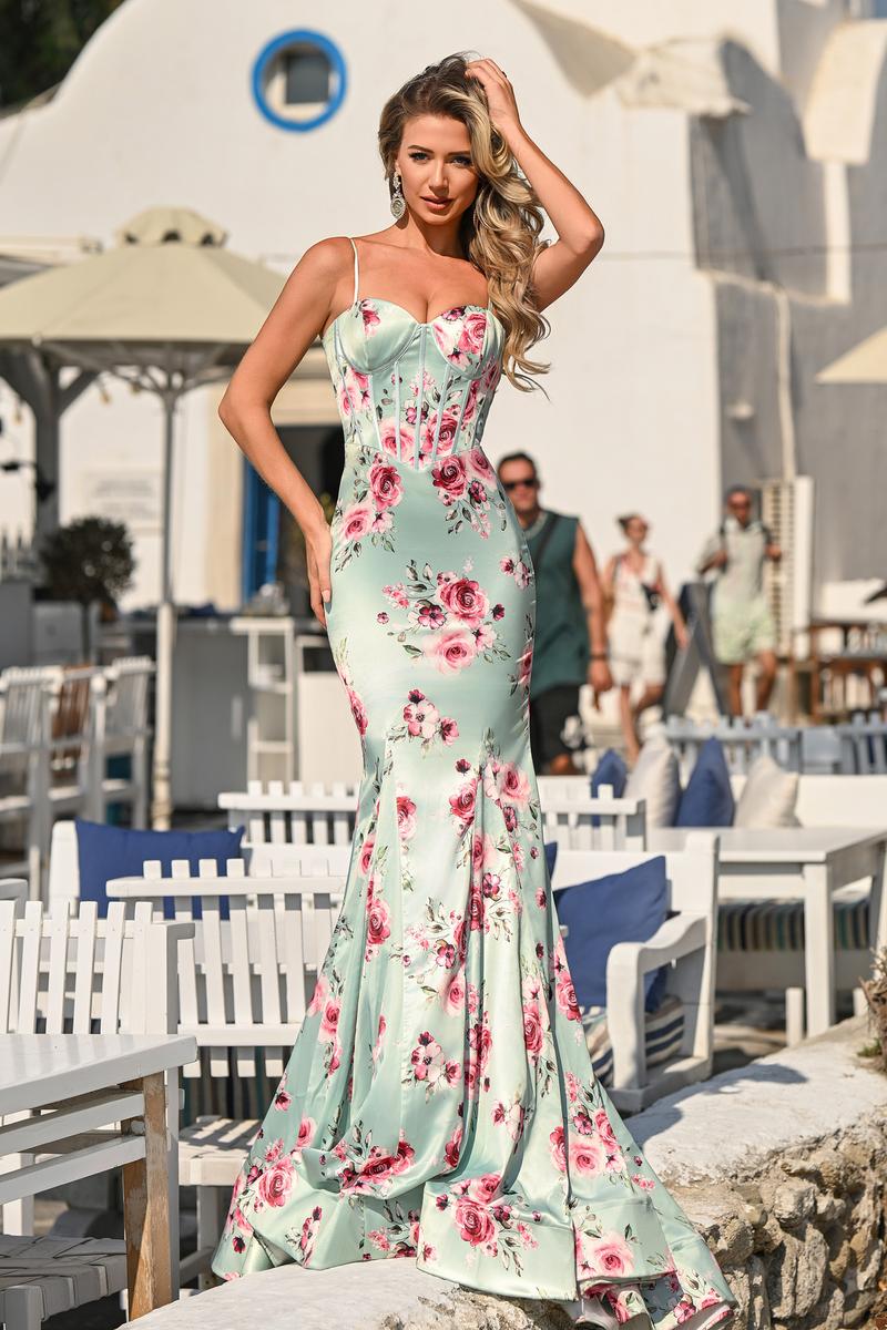 Portia & Scarlett Floral Corset Prom Dress PS26000 - Image 6