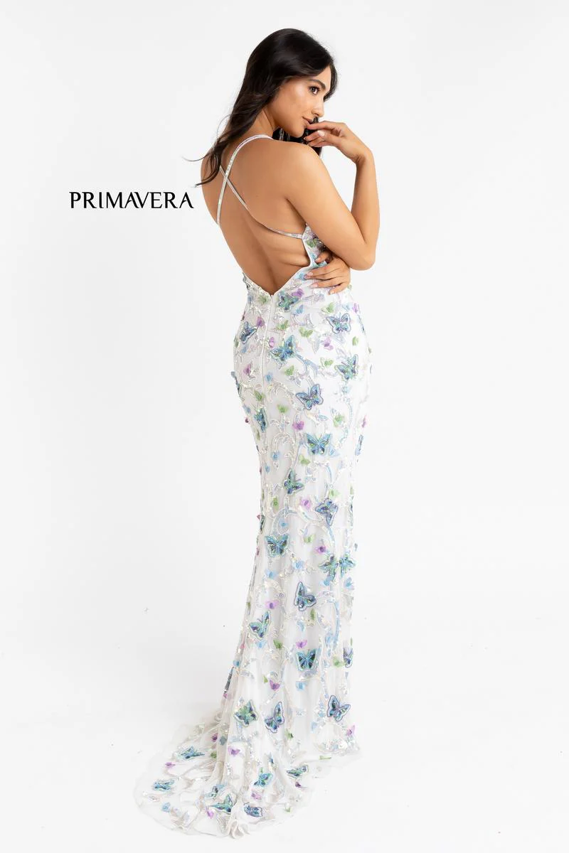 Primavera Couture Long Butterfly Dress 3748 - Image 4