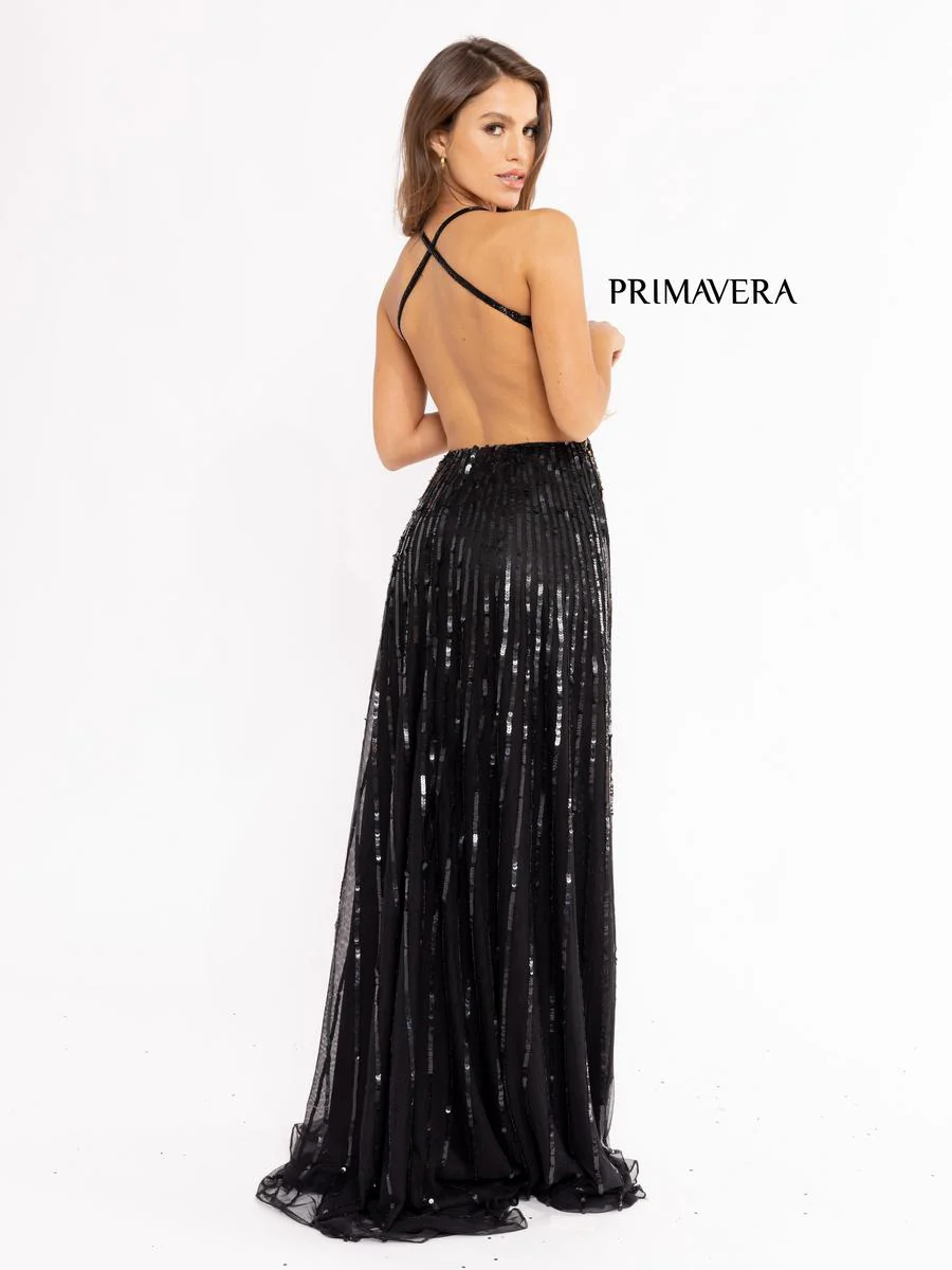 Primavera Couture Long Butterfly Dress 3957 - Image 11