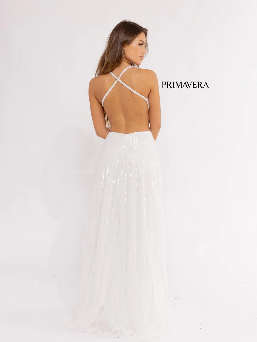 Primavera Couture Long Butterfly Dress 3957 - Image 2