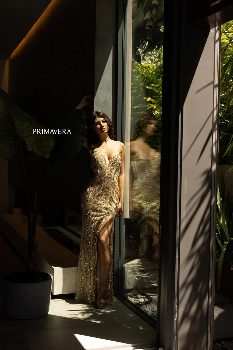 Primavera Couture Long Dress 4134 - Image 11