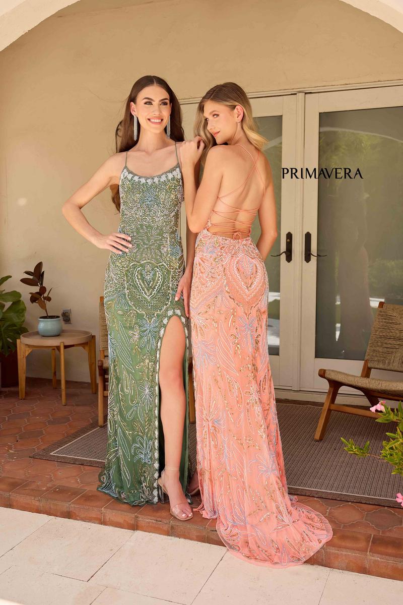 Primavera Couture Beaded Scoop Neck Long Dress 4156 - B - Image 24