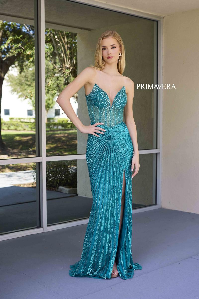 Primavera Couture Long Dress 4304 - Image 3