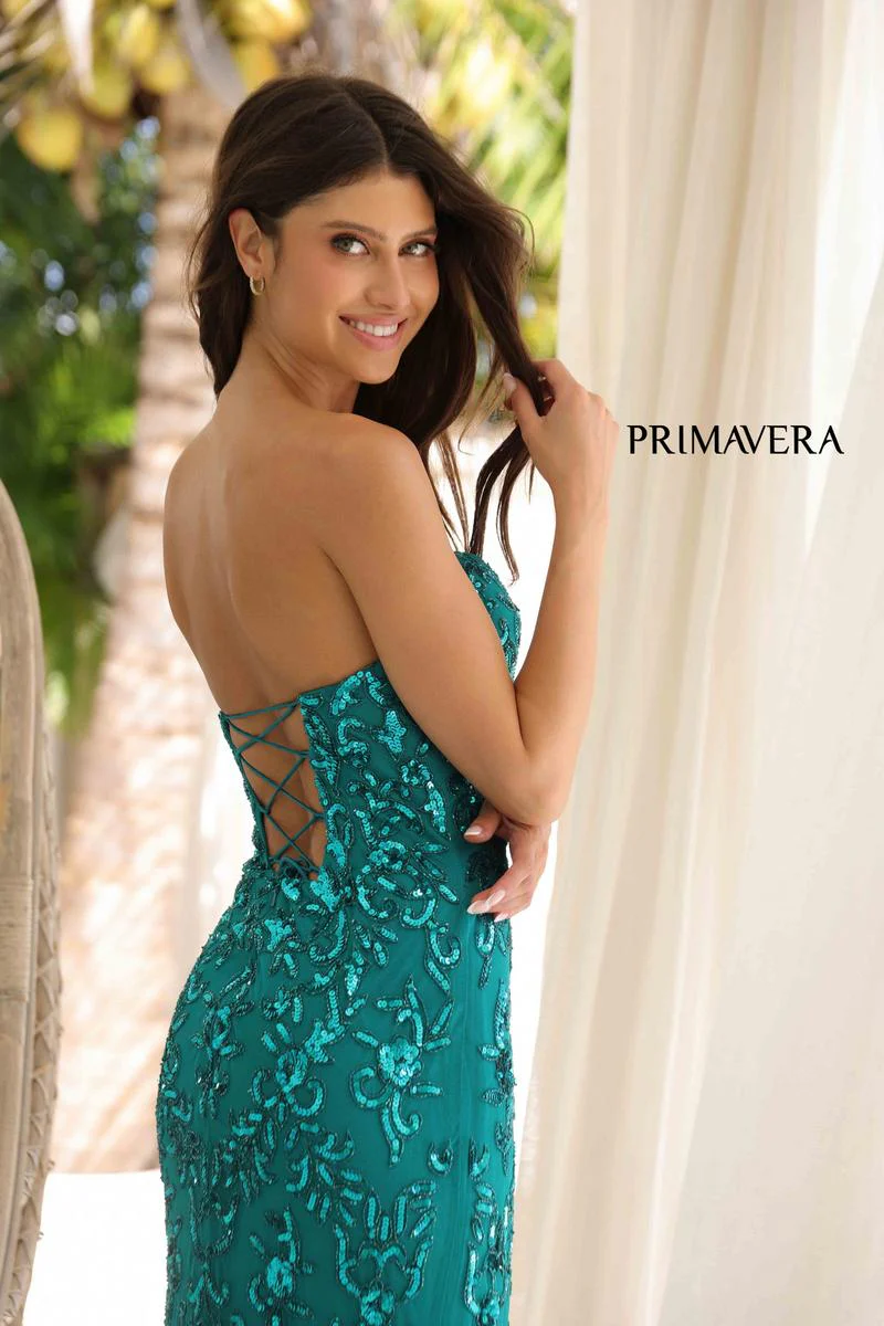 Primavera Couture Long Dress 4347 - Image 8