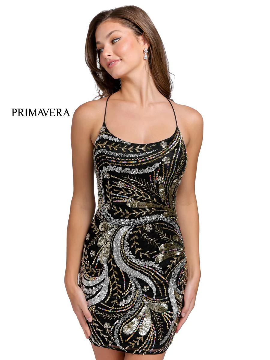 Primavera Couture Short Dress 3848 - Image 3