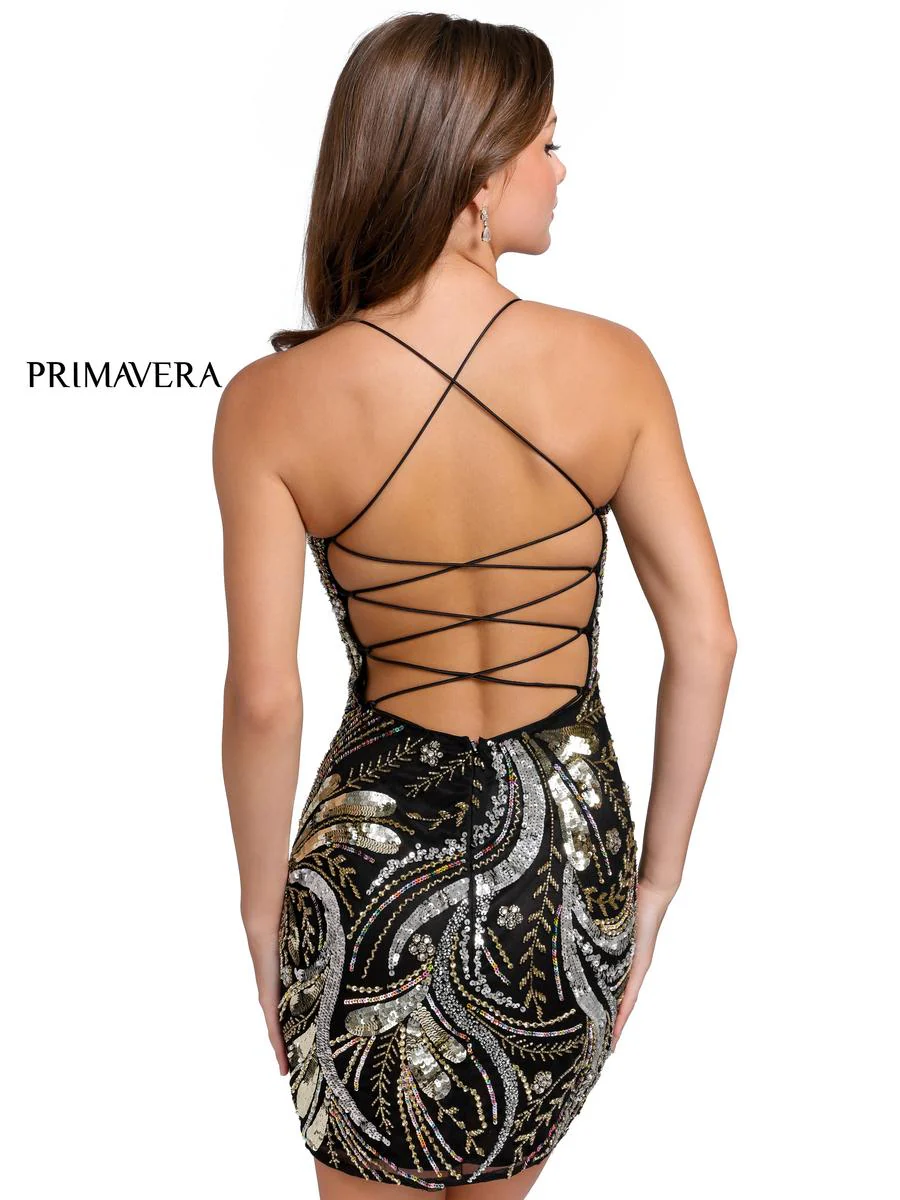 Primavera Couture Short Dress 3848 - Image 4