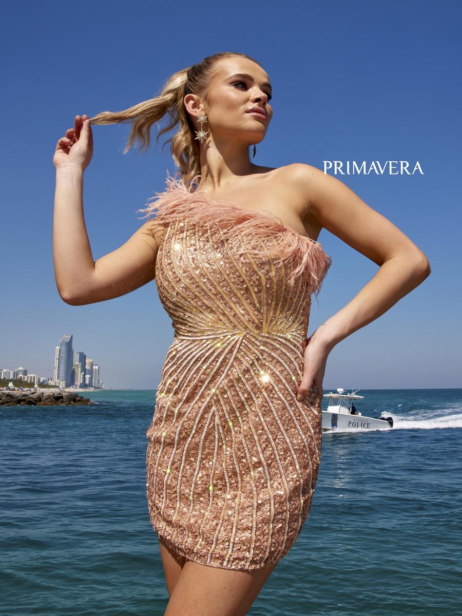 Primavera Feather Homecoming Dress 4002 - Image 11