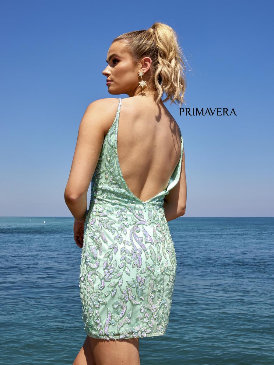 Primavera Short Sequin Homecoming Dress 4013 - Image 2