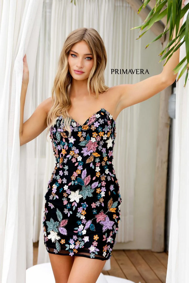 Primavera 3D Floral Homecoming Dress 4235 - Image 5