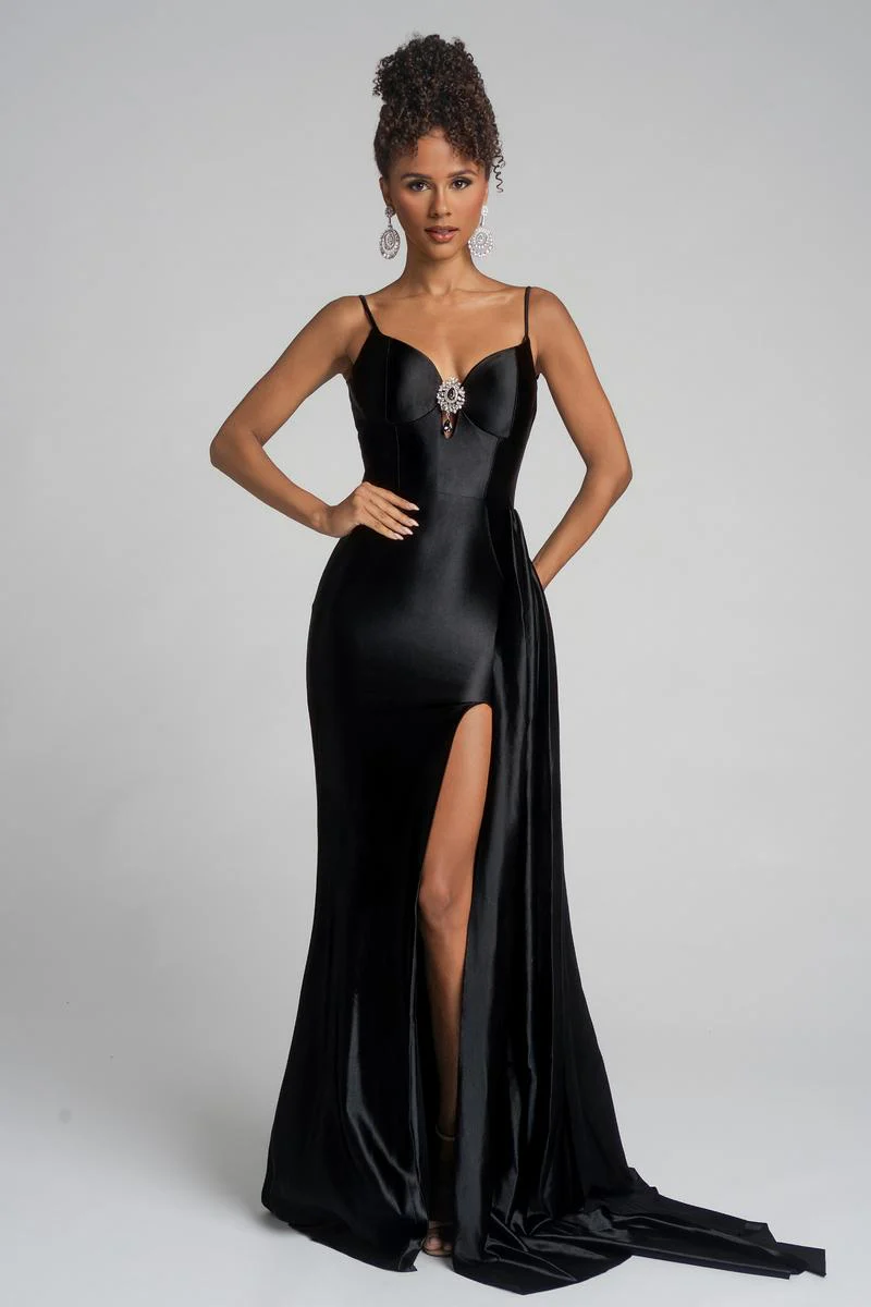 PS I Love You by Portia & Scarlett Side Train Prom Dress X0037 - Image 7