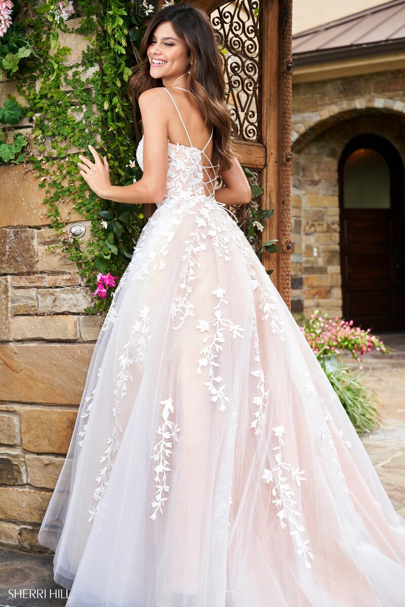 Sherri Hill Lace Ball Gown Dress 53116 - Image 11