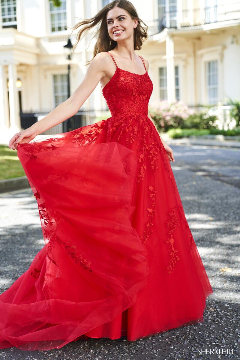 Sherri Hill Lace Ball Gown Dress 53116 - Image 16