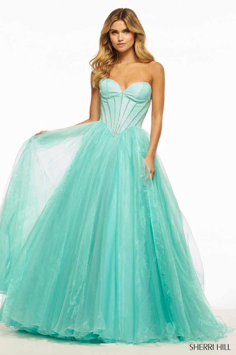 Sherri Hill Lace Ball Gown Dress 53116 - Image 22
