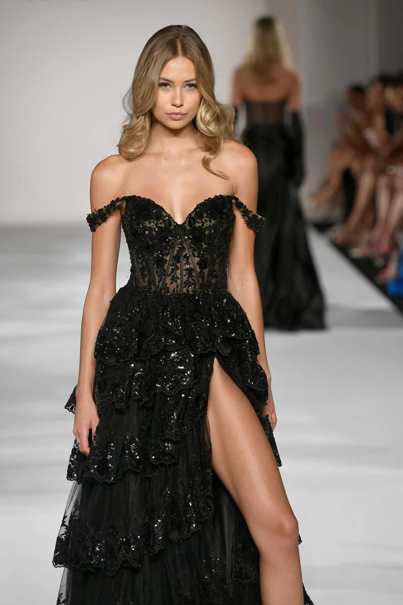 Sherri Hill Sequin Ruffle A-Line Prom Dress 55500 - Image 15