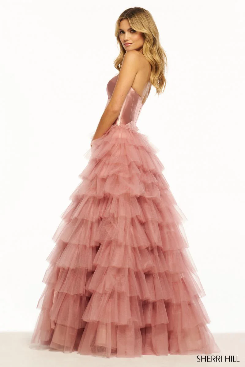 Sherri Hill Strapless Corset Ball Gown 55928 - Image 8