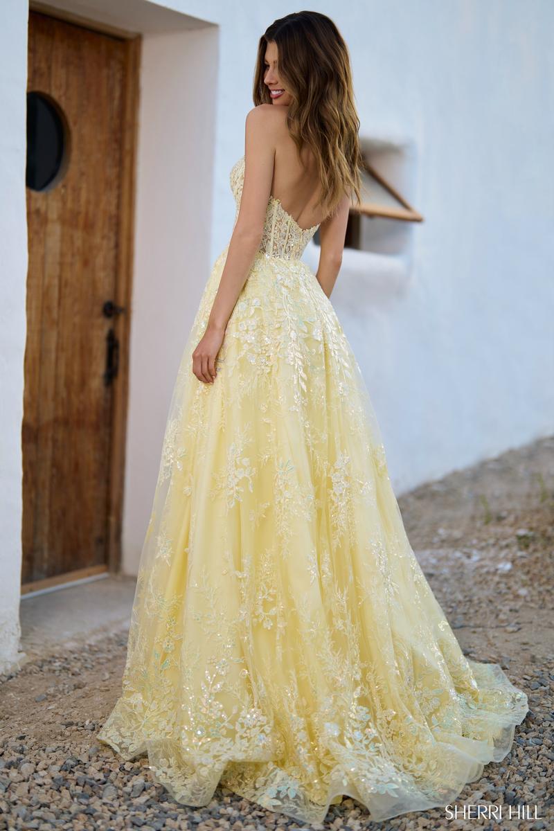 Sherri Hill Lace Corset A-Line Prom Dress 56577 - Image 2