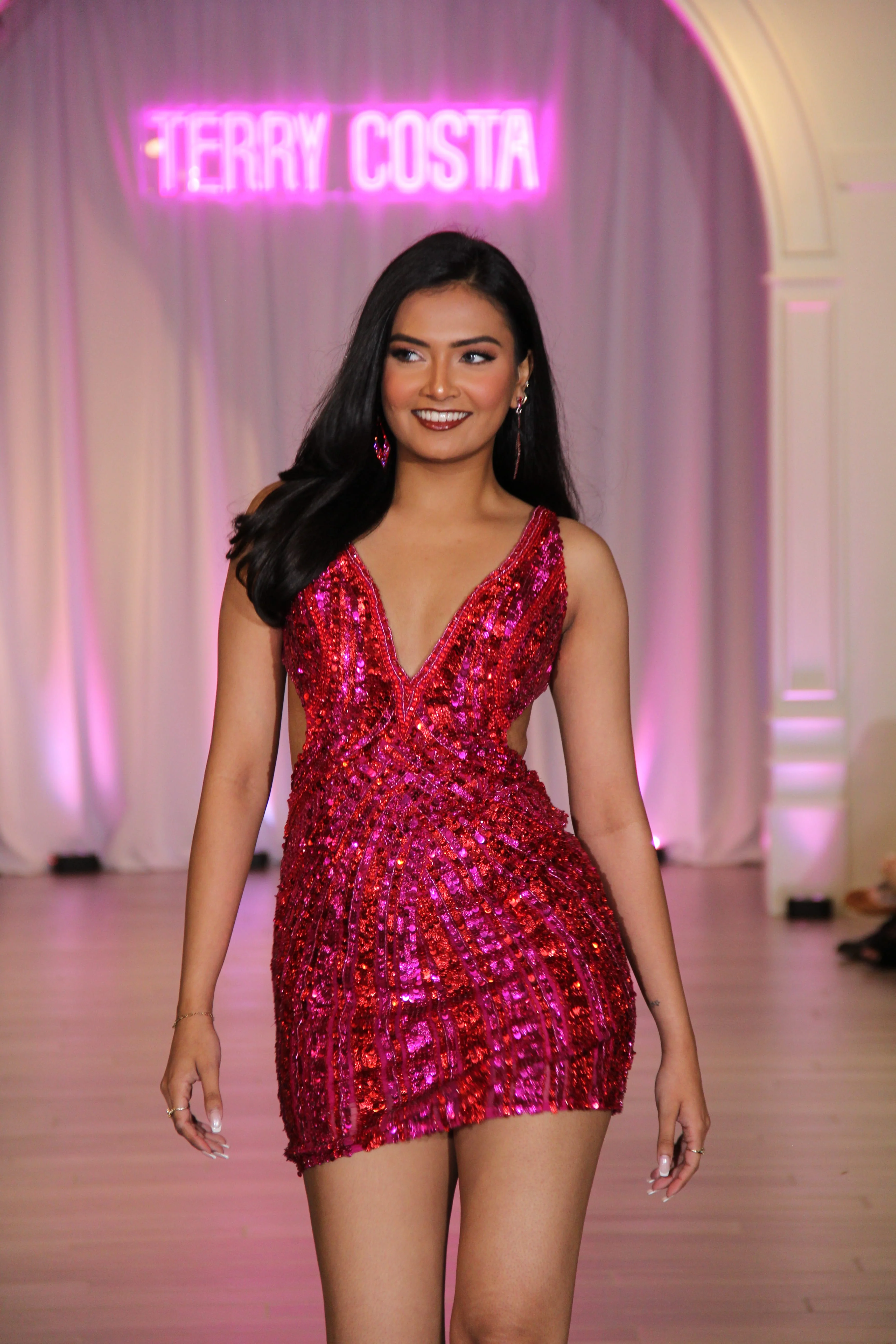 Sherri Hill Sequin Open Back Homecoming Dress 56723 - Image 8