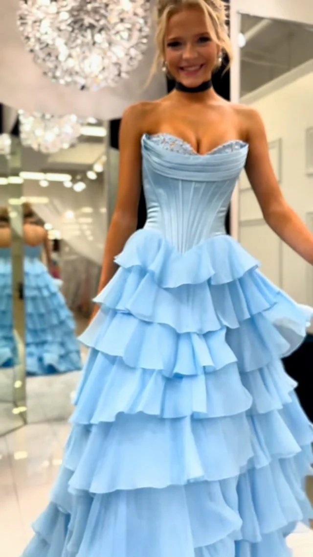 Sherri Hill Basque Waist Corset Ruffle 56911 - C - Image 4