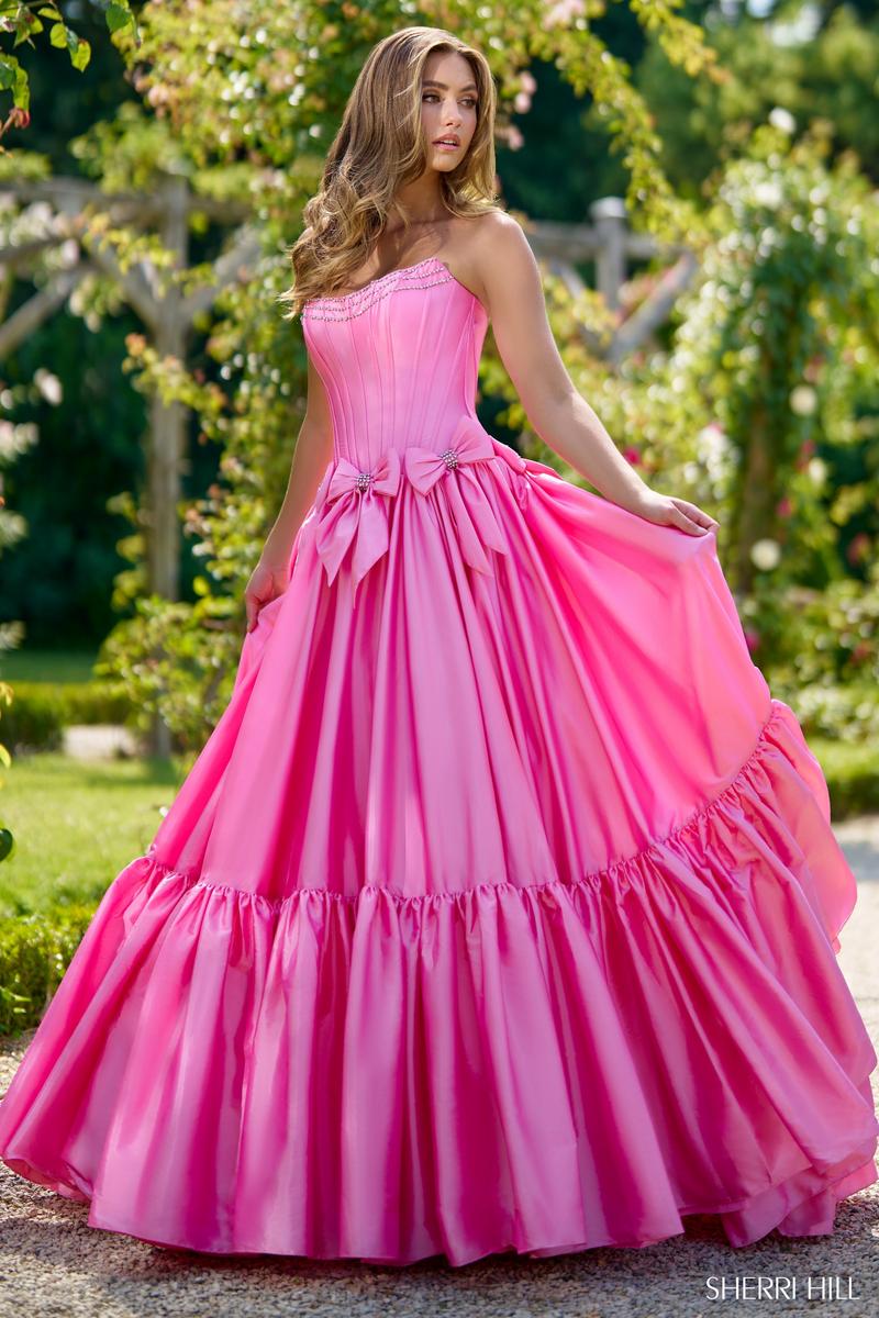 Sherri Hill Corset Bow Ball Gown 56958 - Image 3