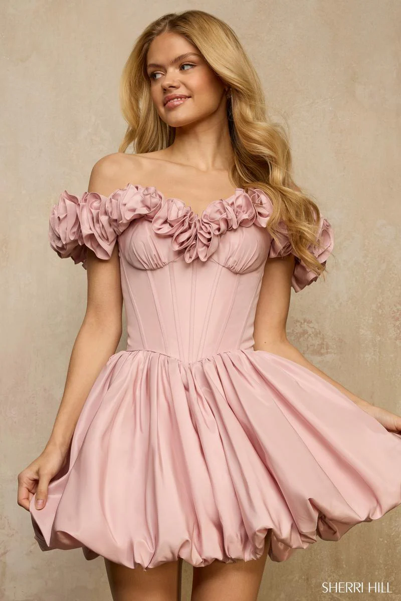 Sherri Hill Off Shoulder Taffeta HoCo Dress 57394 - Image 6