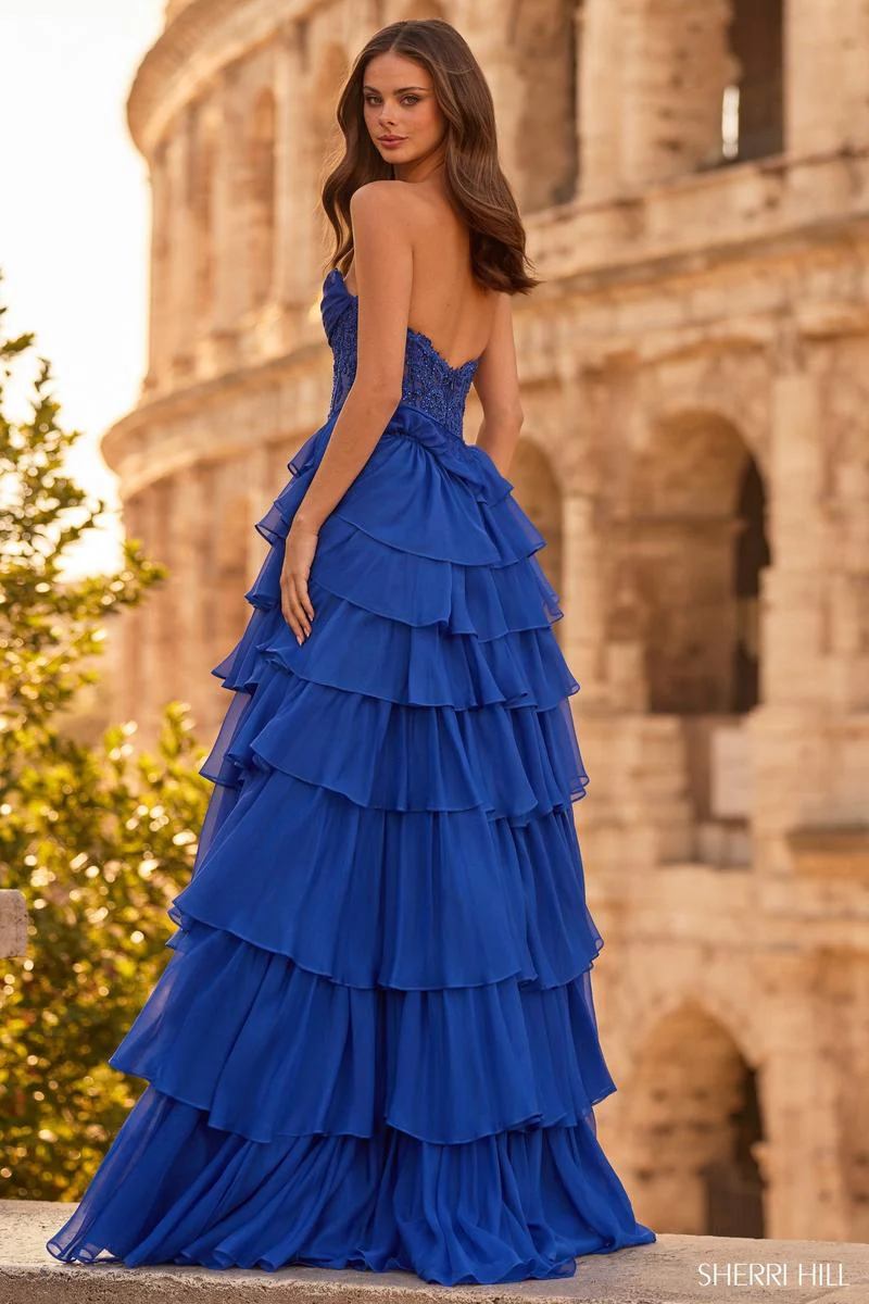 Sherri Hill Strapless Ruffle Prom Dress 57497 - Image 2