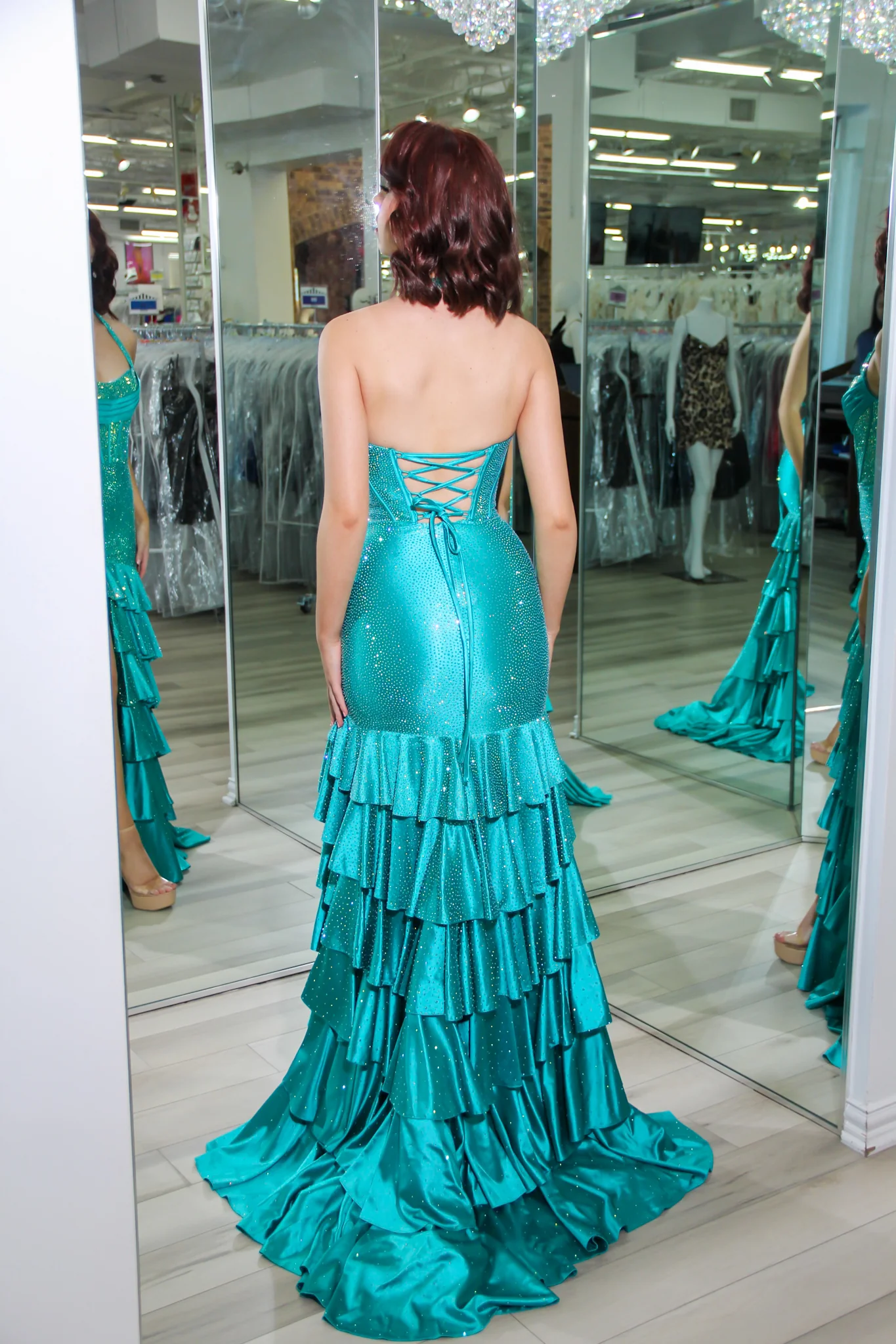 Sherri Hill Halter Fit and Flare Prom Dress 57618 - Image 11