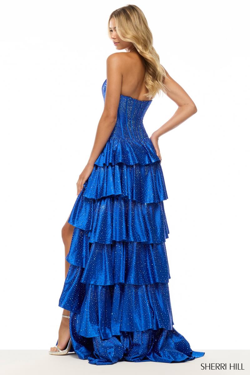 Sherri Hill Drop Waist Corset Hot Stone Prom Dress 57639 - Image 2
