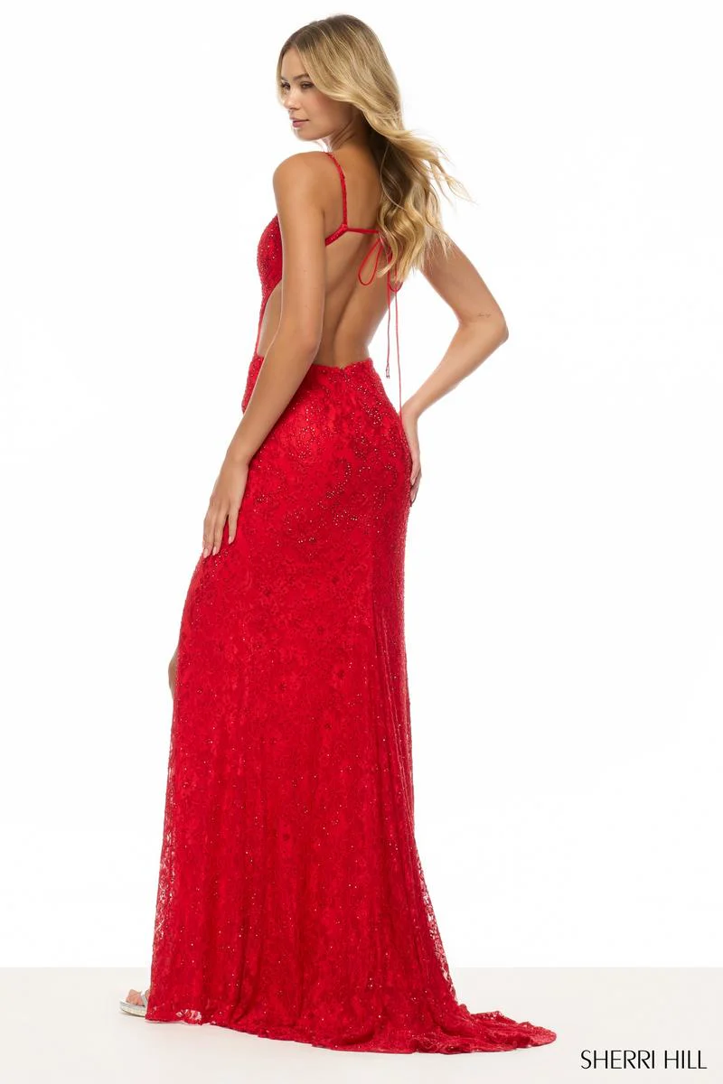 Sherri Hill Hot Fix Lace Prom Dress 57744 - Image 2