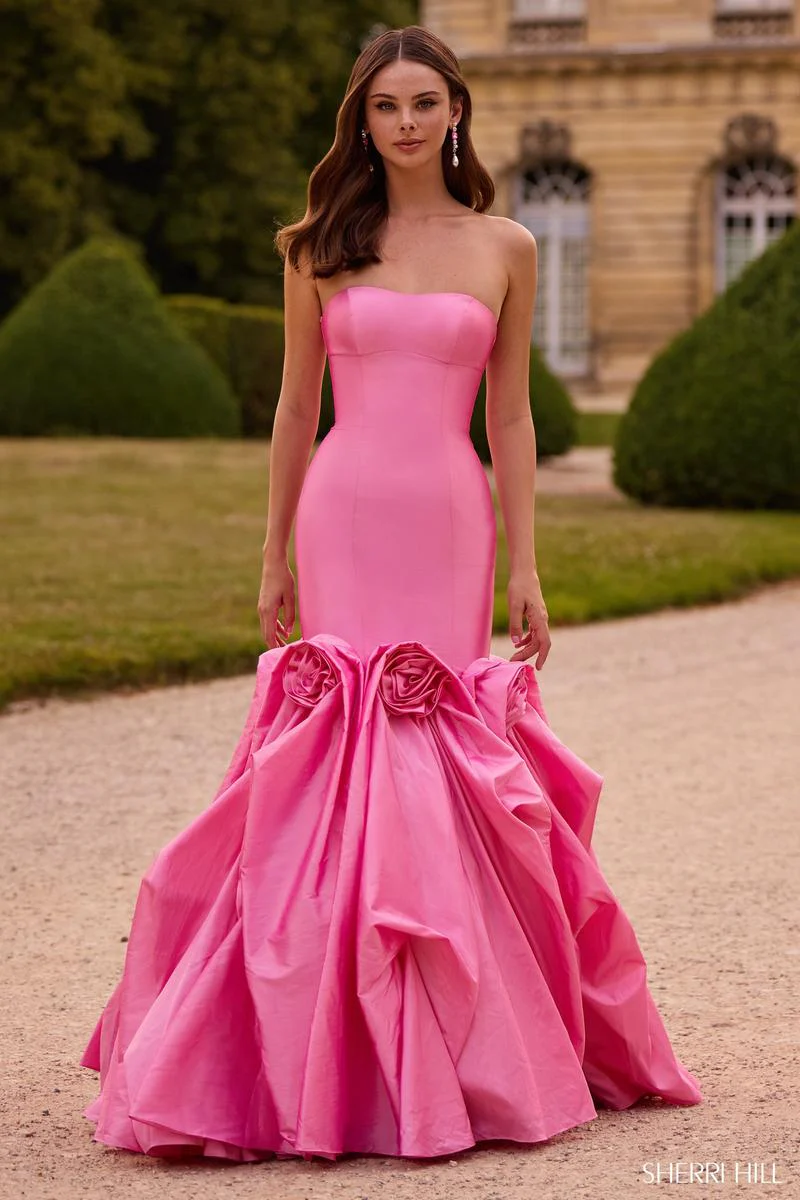 Sherri Hill Rose Mermaid Prom Dress 57761