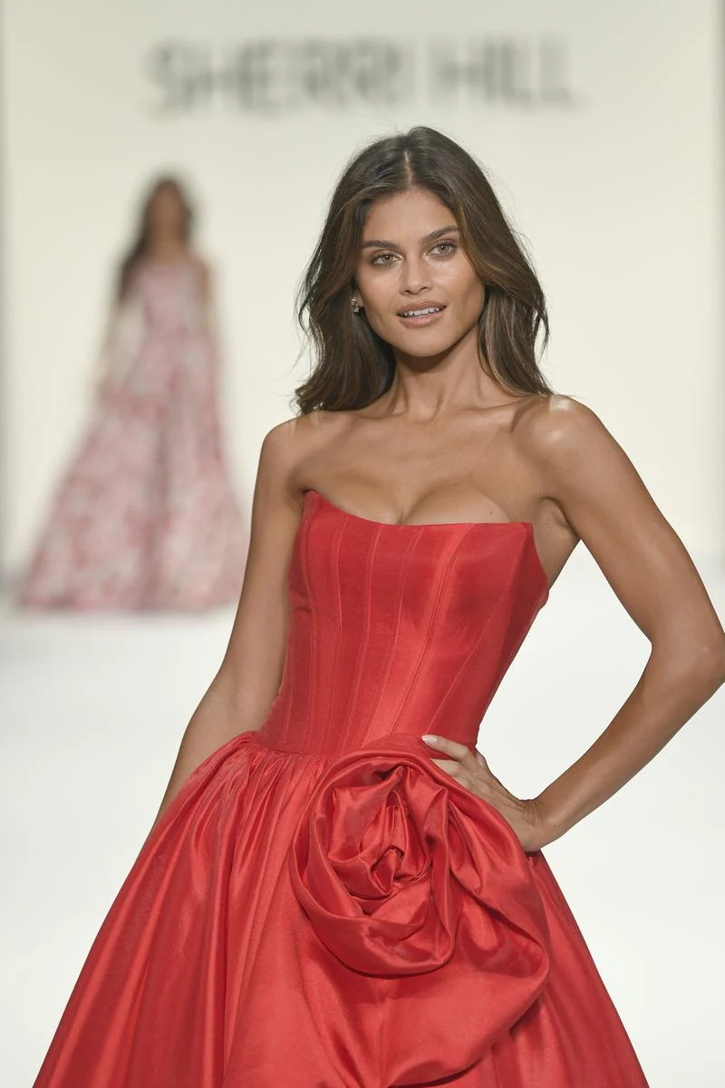 Sherri Hill Bubble Hem Rosette Ball Gown 57778 - B - Image 4
