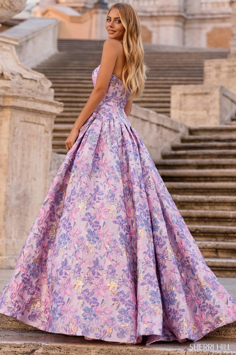 Sherri Hill Drop Waist Bow Prom Dress 57781 - Image 2