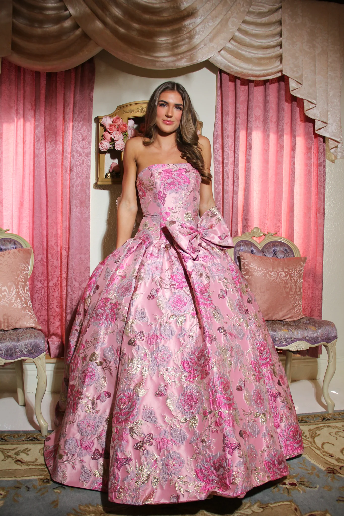 Sherri Hill Drop Waist Bow Prom Dress 57781 - Image 4