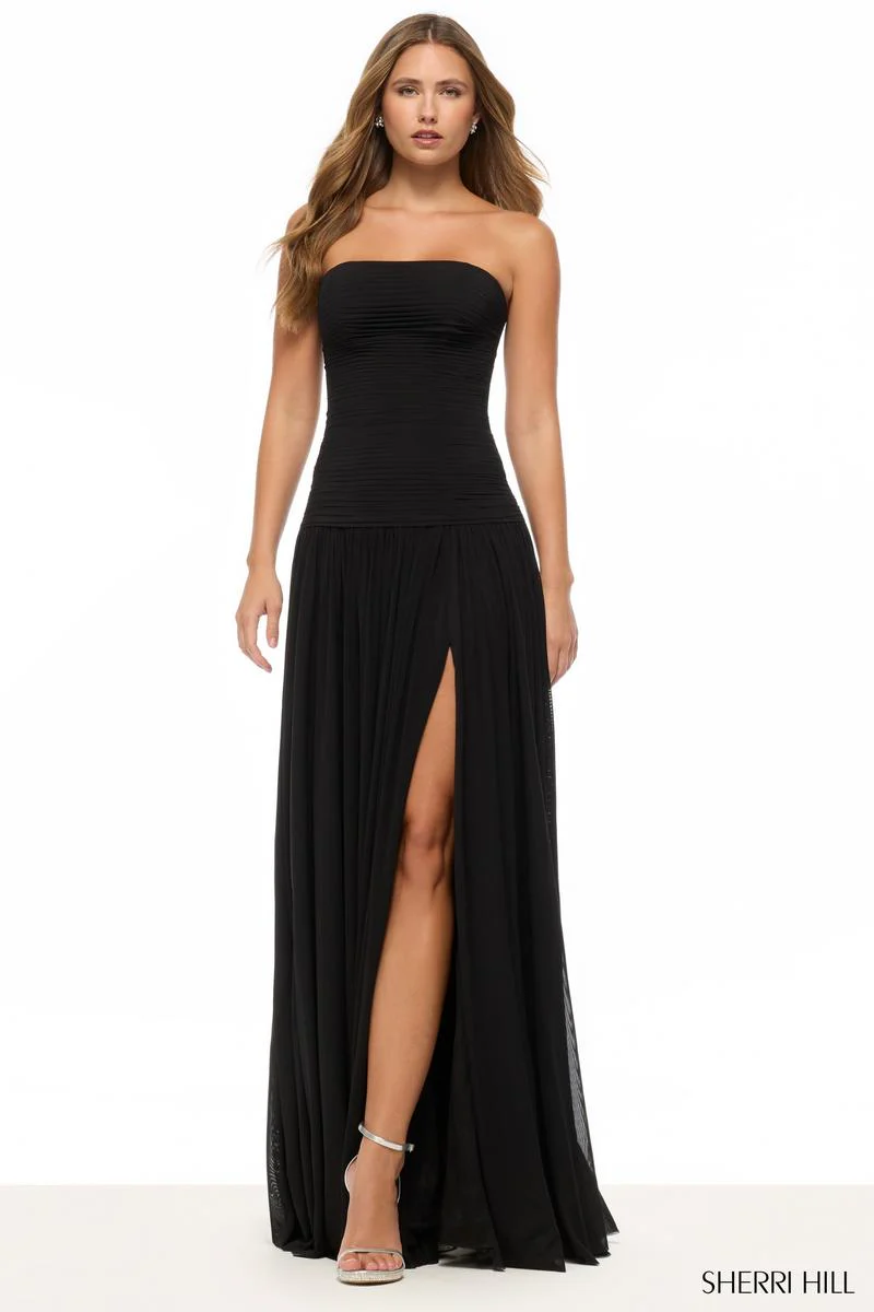 Sherri Hill Drop Waist Mesh Prom Dress 57806 - Image 3