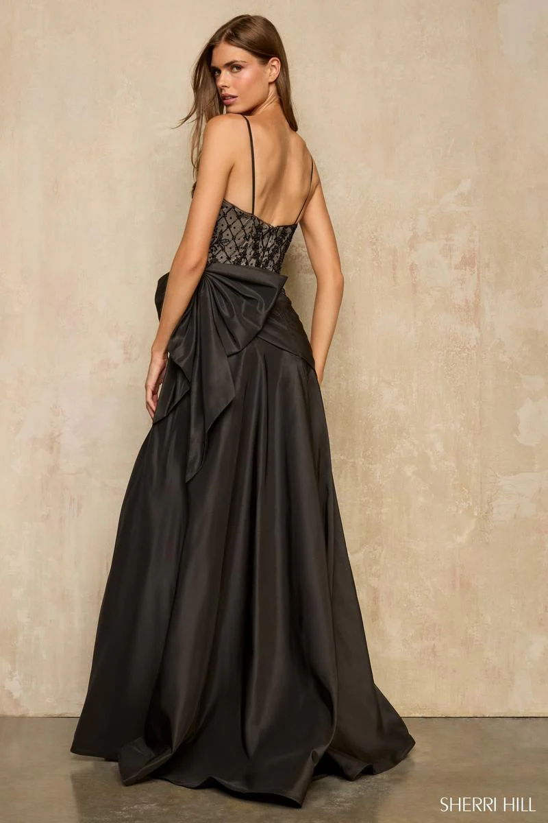 Sherri Hill Asymmetrical Bow Prom Dress 57960 - Image 5