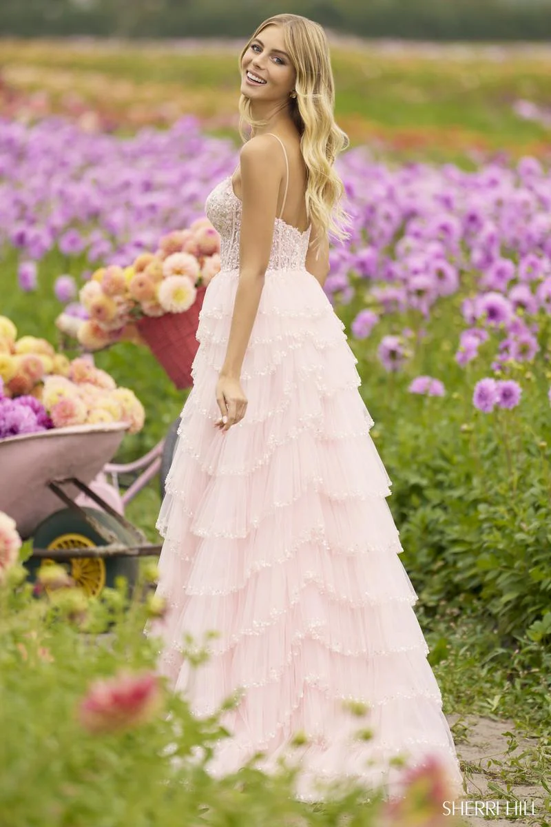 Sherri Hill Lace and Tulle A-line Prom Dress 56193 - Image 6