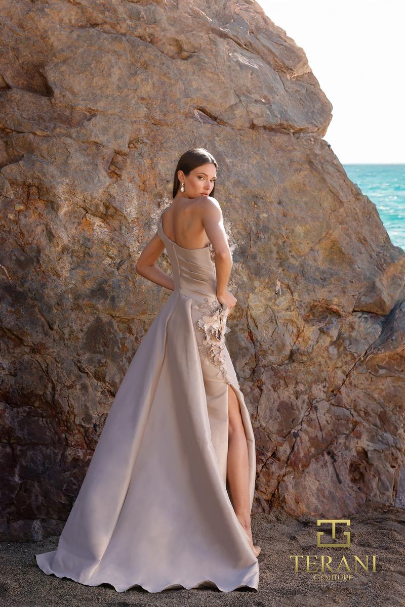 Terani Bodycon Long Overskirt Evening Dress 252E5116 - Image 6